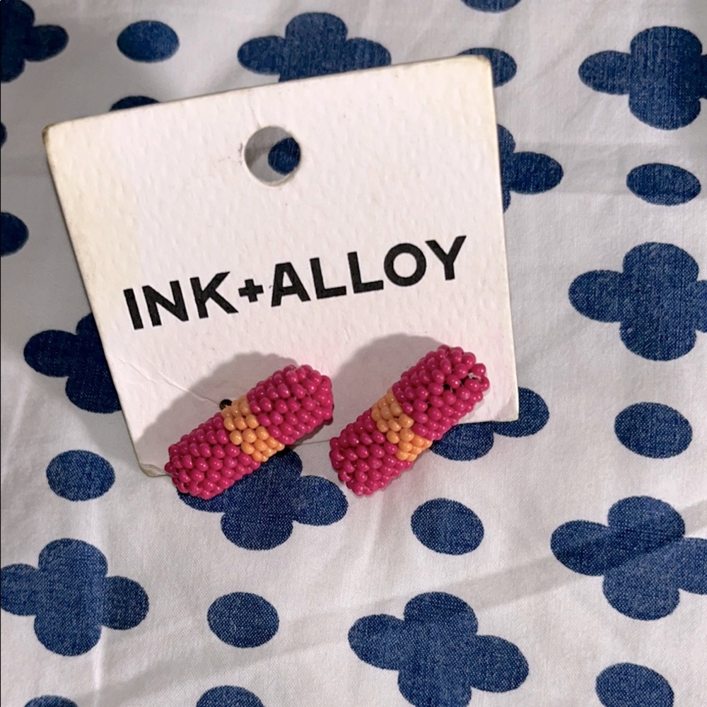 New Ink + Alloy Capsule Shape Earrings